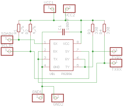 Schaltplan I2C Bustreiber